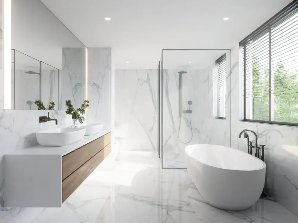salle de bain en marbre